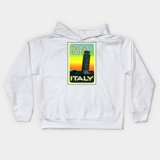 Pisa Italy Leaning Tower Vintage Kids Hoodie